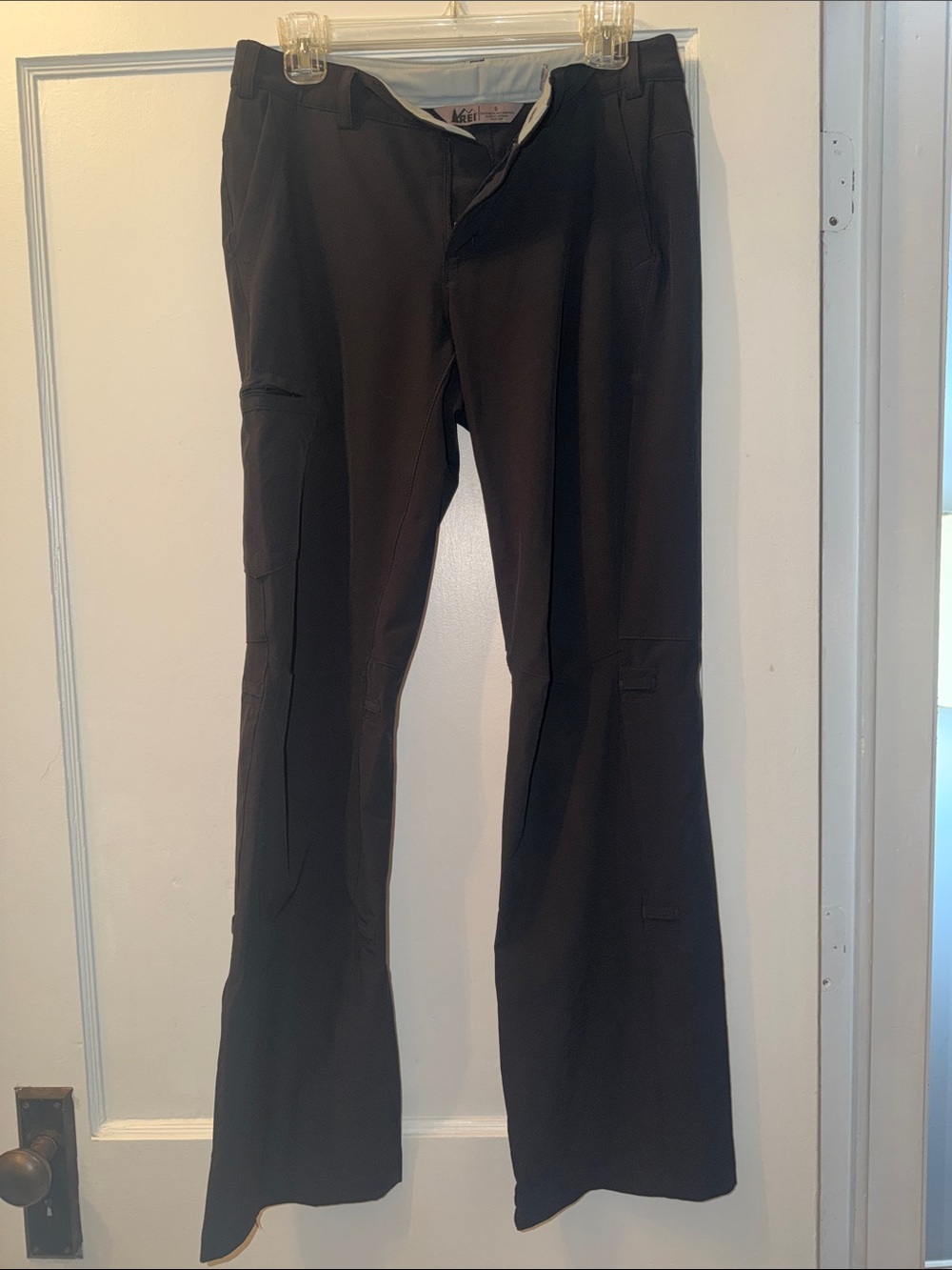 REI Black Cargo Hiking Pants with Utility Pockets